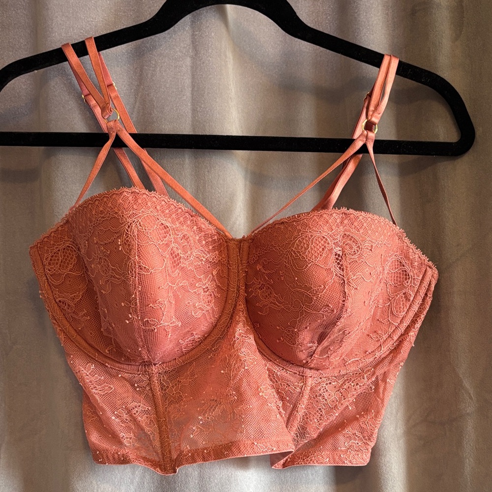 Victoria's Secret Coral Lace Bustier